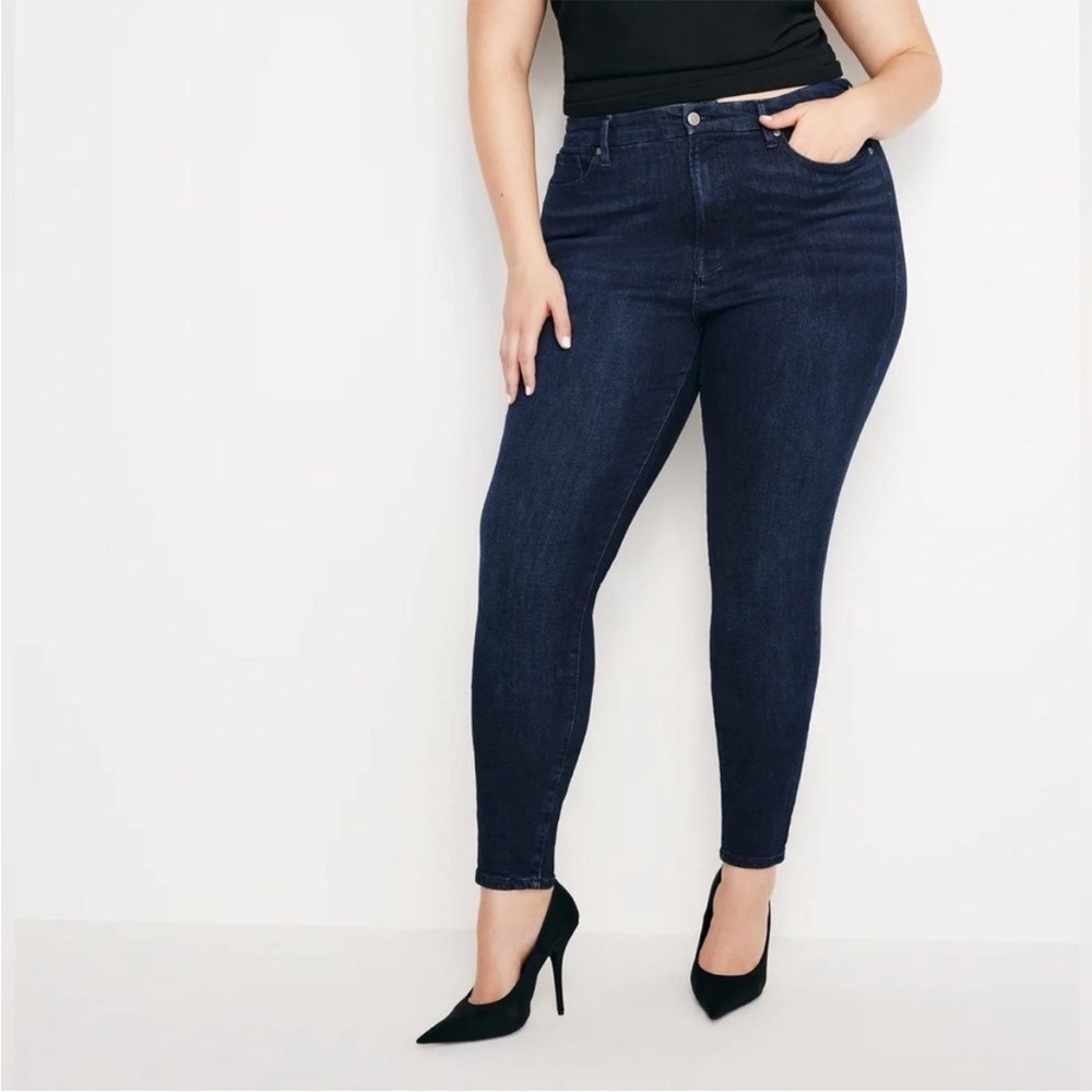 NWT Good American x Calik Denim Always Fits Good Legs Dark Wash Jeans Plus Size